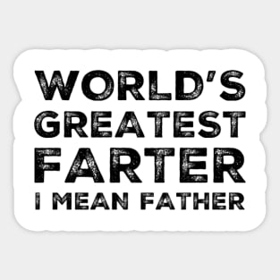 worlds greatest father grunge text dad gift Sticker